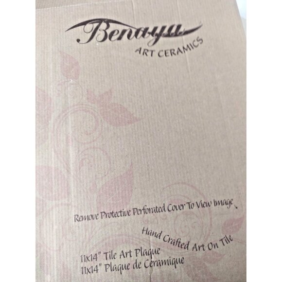 Large Benaya Ceramics Wall or Table Ceramic Tile 11 x 14' Mozart Symphony - Picture 8 of 11